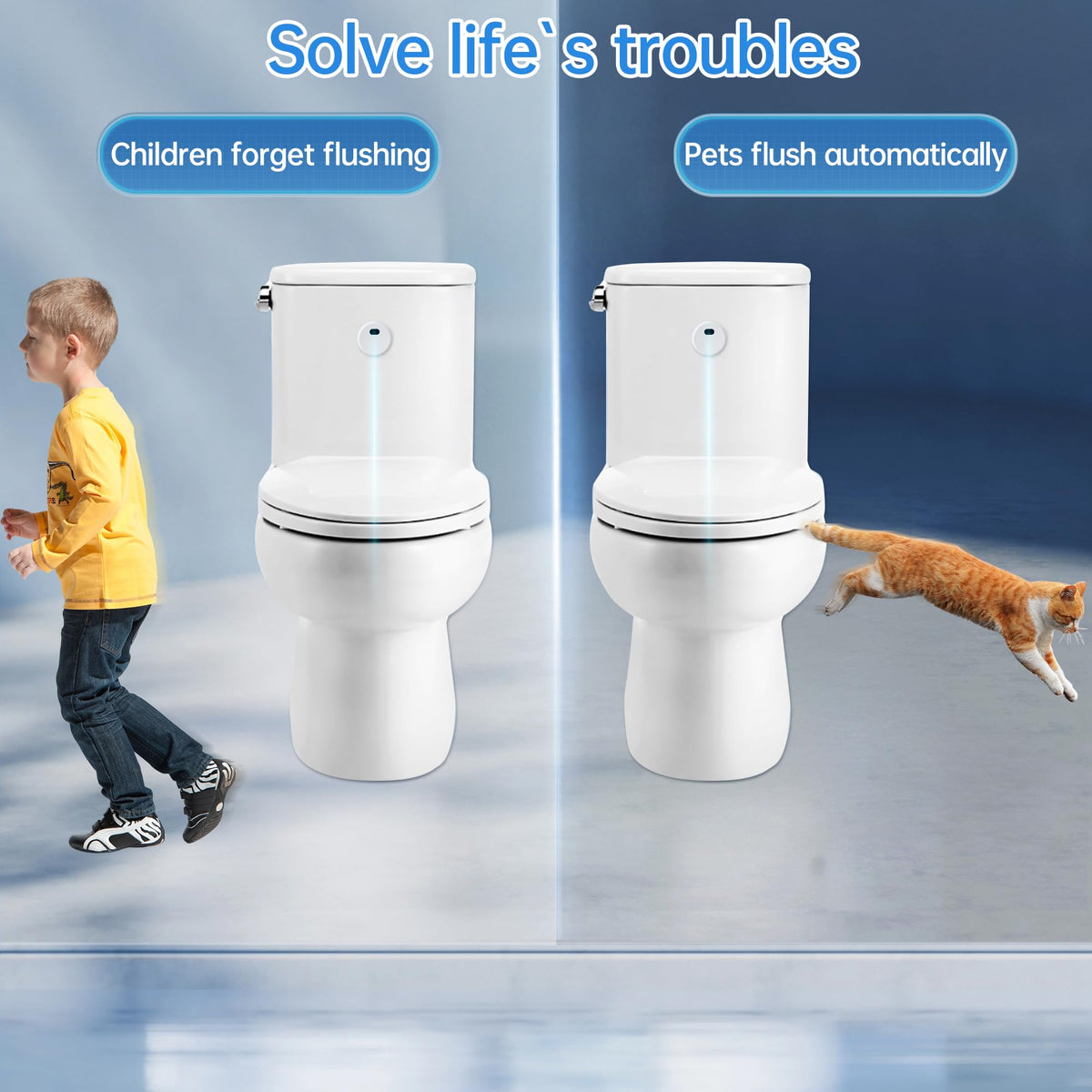 KERDE CN27B modern bathroom upgrade with hands-free flushing