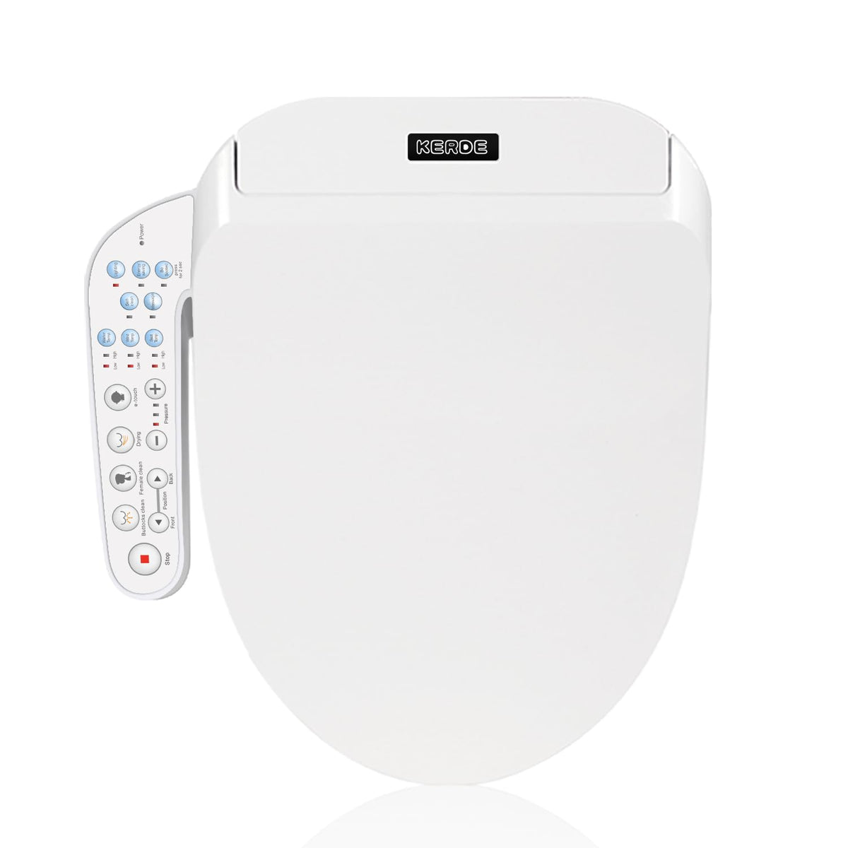 KERDE electric bidet seat with warm water cleaning for enhanced hygiene