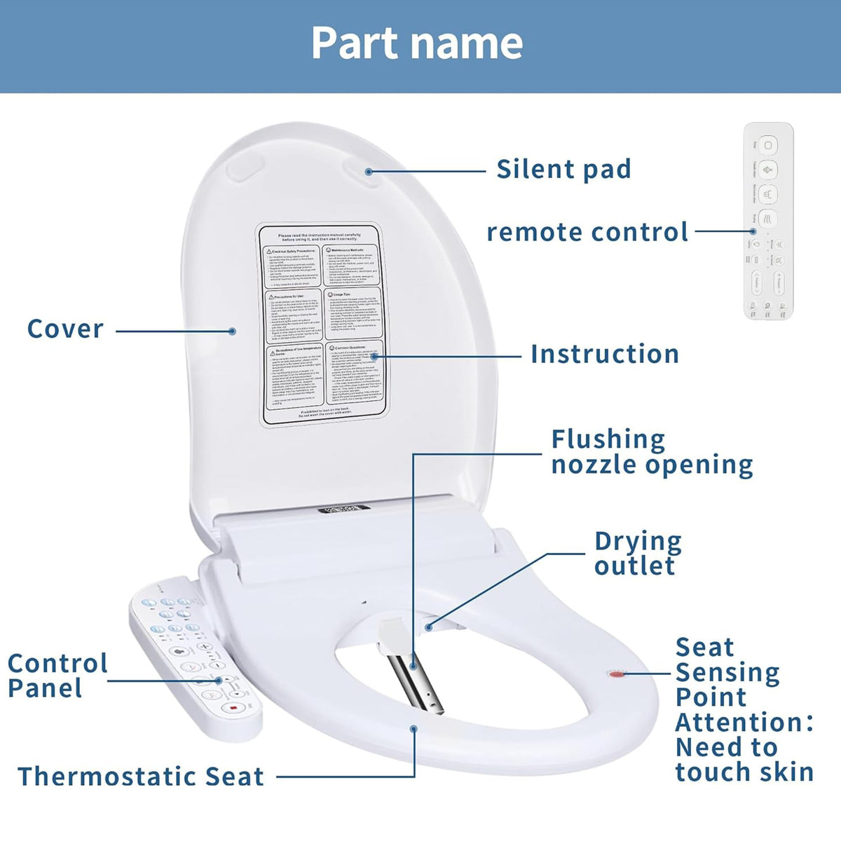 KERDE P30B warm air dryer for hands-free drying