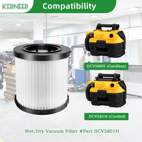 Kerneed foam sleeve filter for pre-filtering to protect the HEPA core.