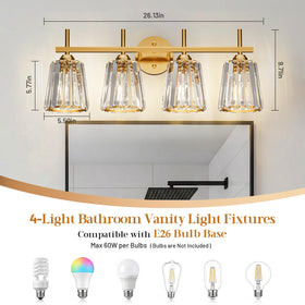 KernLite K9 crystal lampshade detail adds sparkle and a premium feel to any vanity.