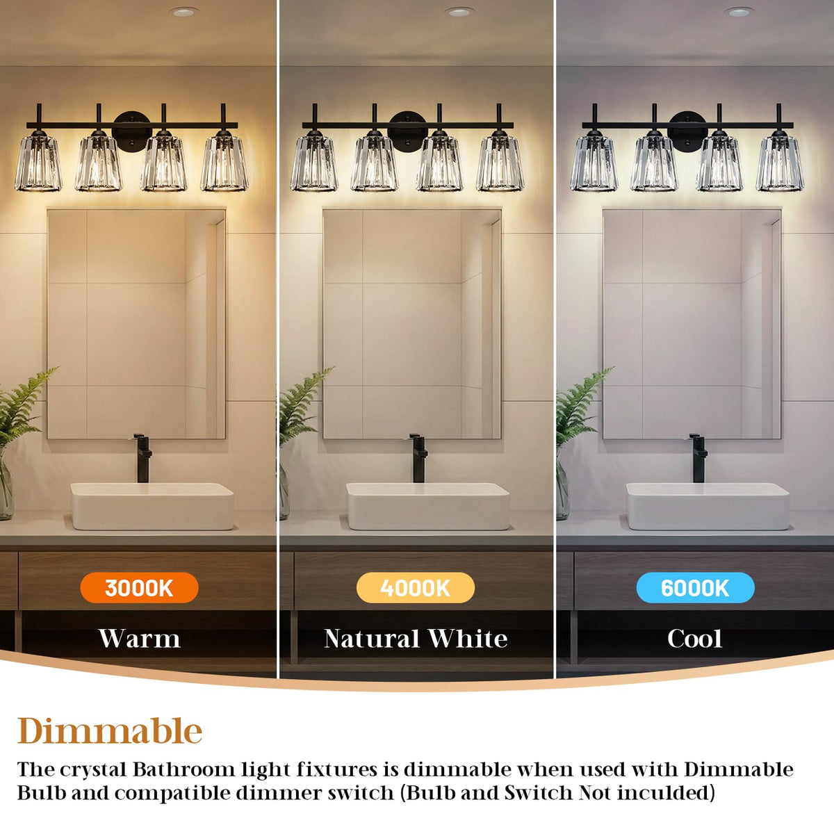 KernLite K9 crystal shade adds bright, elegant ambiance.