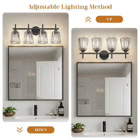 KernLite modern bathroom light with crystal accents for contemporary decor.