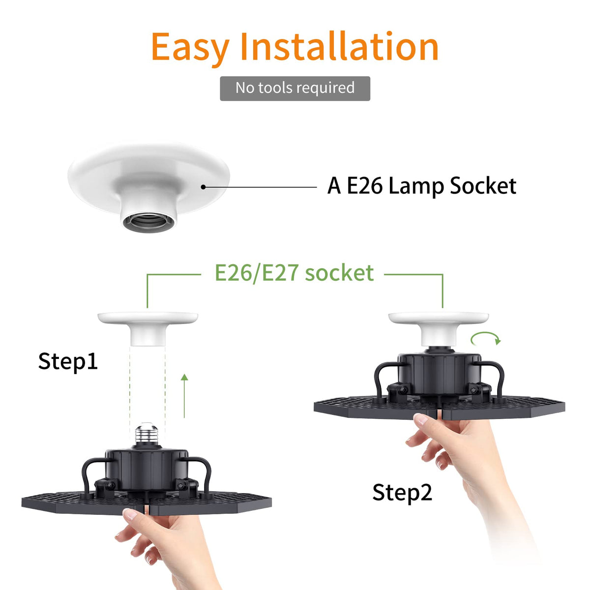 KERNOWO daylight 6000K output brightens basements and warehouses.