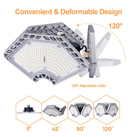 K KERNOWO light showing foldable heads at 120 degrees for flexible angles.