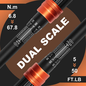 Kerry 3/8-inch drive torque wrench with dual-range scale aids accurate settings.