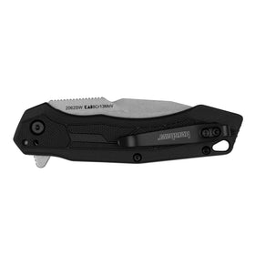 Kershaw Analyst textured grip handle enhances secure, confident handling.