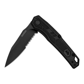 Kershaw Appa pocket knife in all-black with a compact 2.75-inch blade for everyday carry.