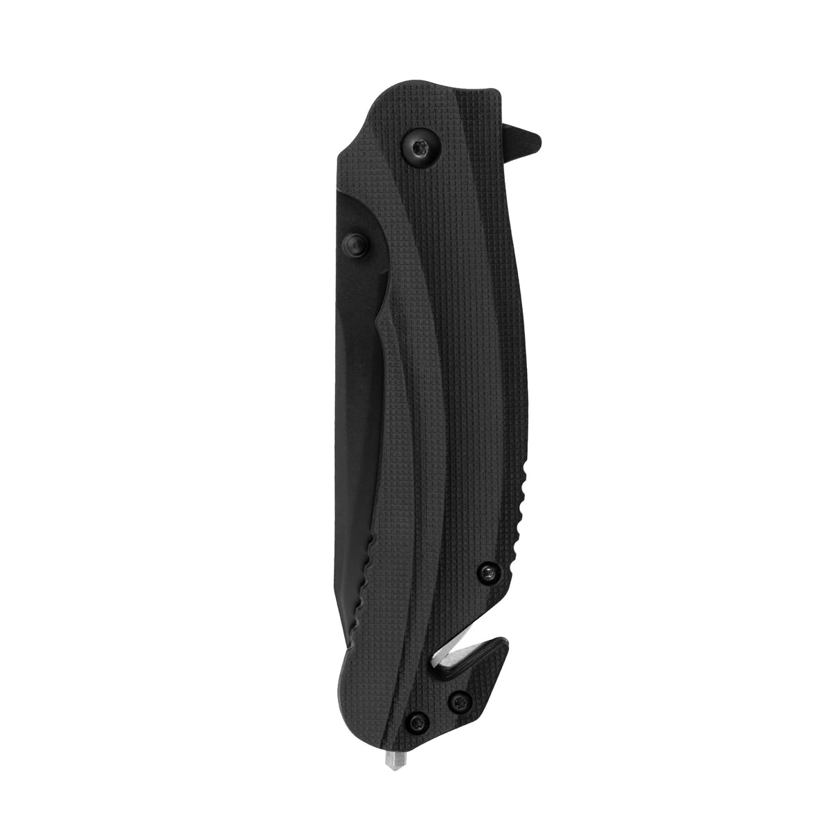 Kershaw Barricade drop point blade, 3.5 inches, engineered for strong edge retention.