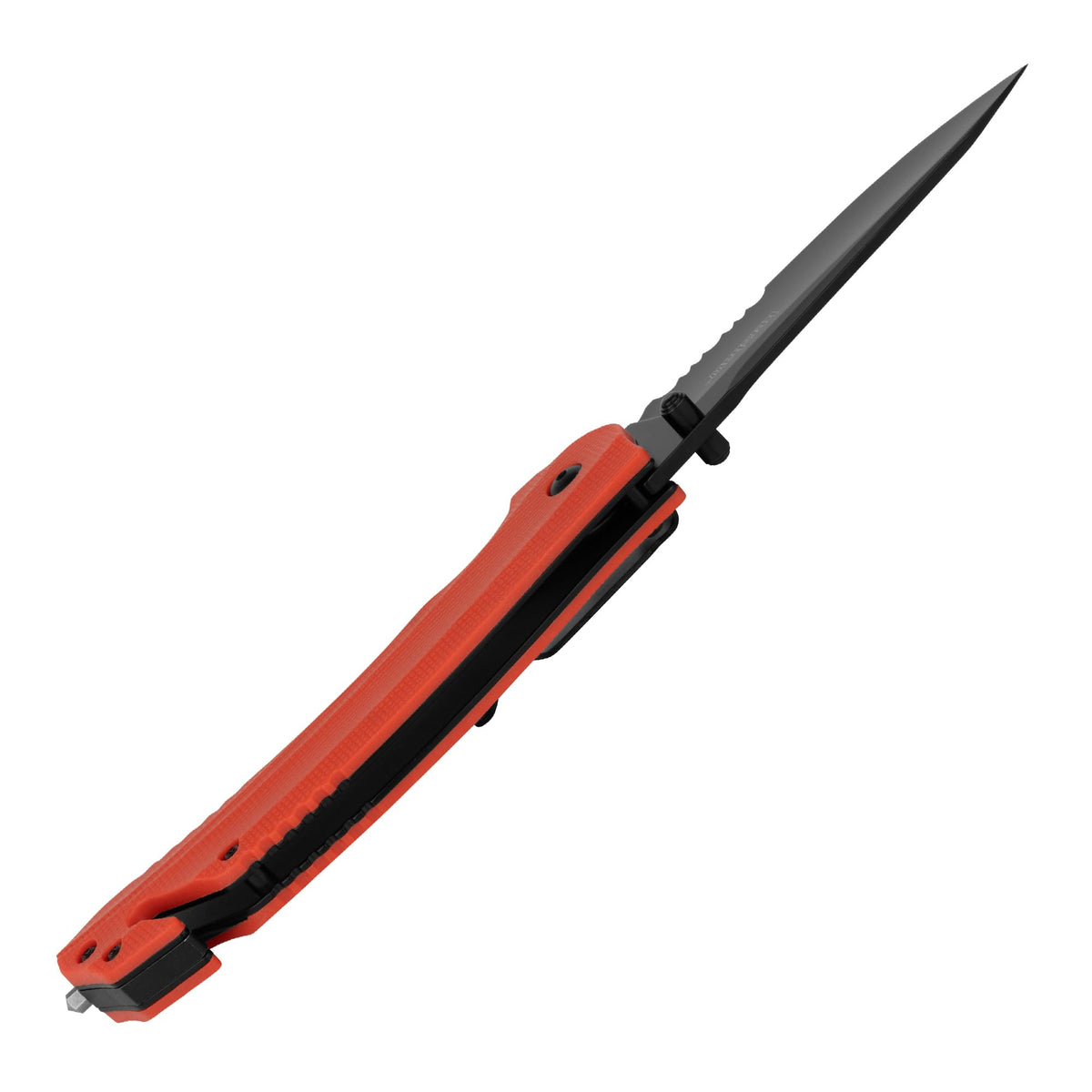 Kershaw Barricade orange handle for high visibility and grip