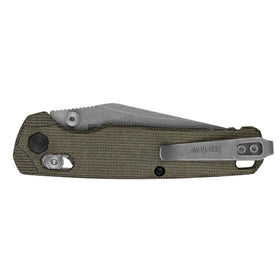 Kershaw Bel Air MagnaCut clip point blade shows strong edge retention and toughness.