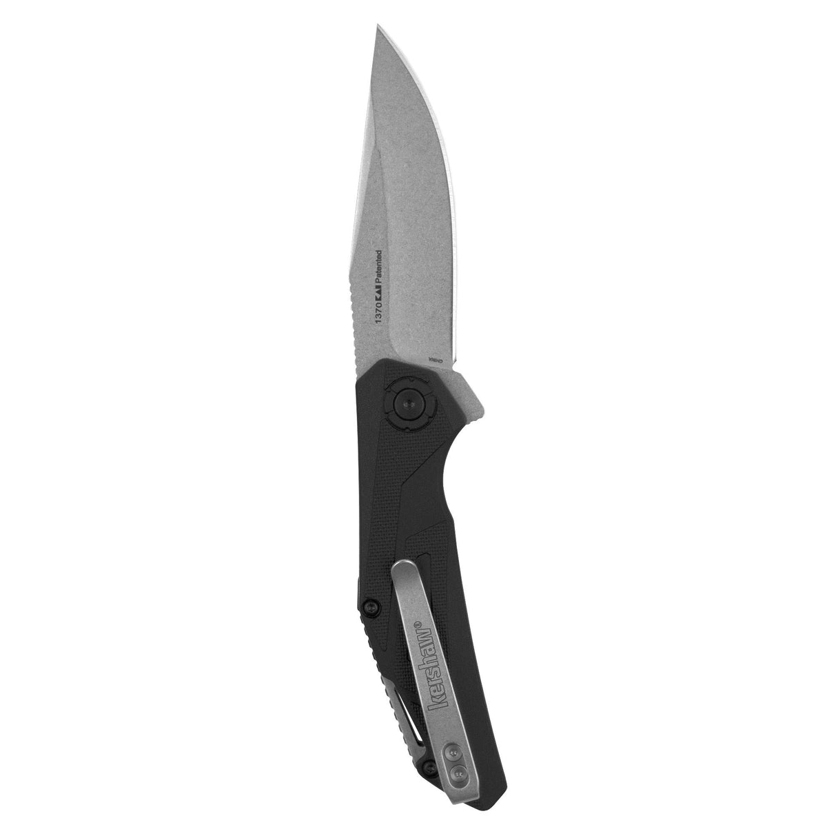 Kershaw Camshaft textured glass-filled nylon handle for secure grip.