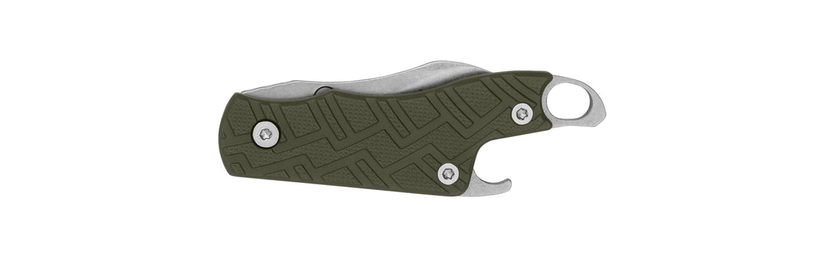 Kershaw Cinder glass filled nylon handle provides textured grip