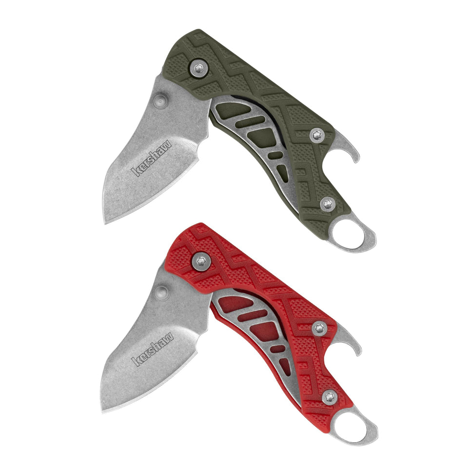 Kershaw Cinder olive and red knife for everyday carry