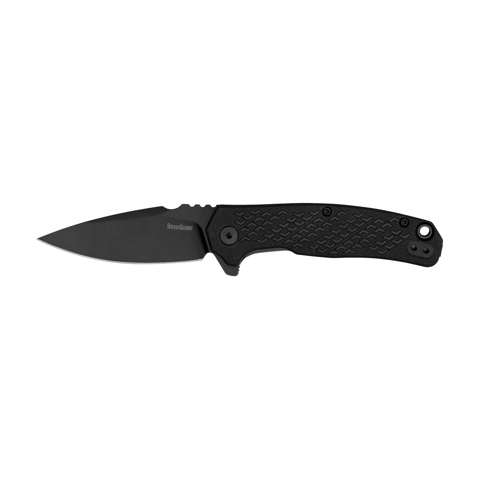 Kershaw Conduit front view with black spear point blade for everyday tasks