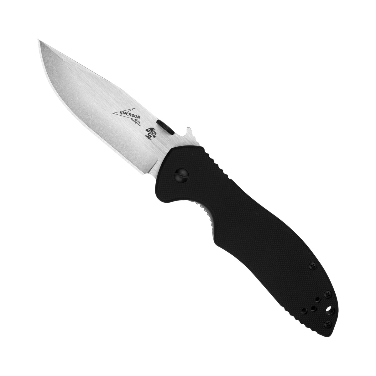 Kershaw Emerson CQC-6K modified clip-point blade for precise tasks.