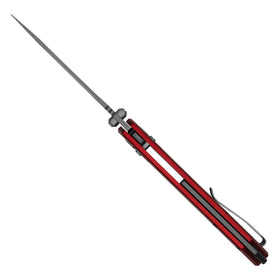 Kershaw Iridium aluminum handle with gray accents for a secure, comfortable grip.