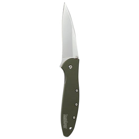 Kershaw Leek olive pocketclip ready for right or left-handed carry
