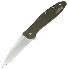Kershaw Leek olive pocketknife blade open for precise everyday tasks