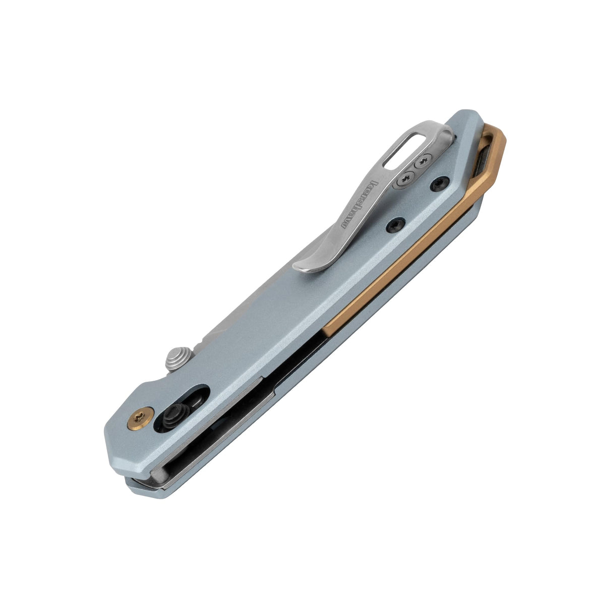 Kershaw Mini Iridium DuraLock mechanism securing blade open and safe closing