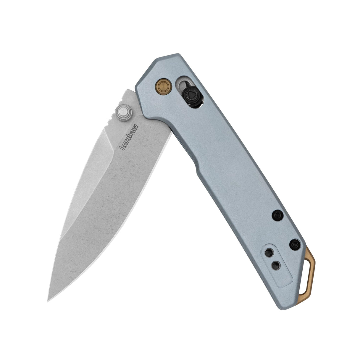 Kershaw Mini Iridium spear-point blade with smooth deployment and edge retention