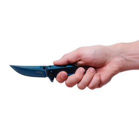 Kershaw Outright outdoor use in blue finish for camping or farming tasks
