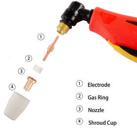 Kerue shroud ceramic cup provides consistent shielding for clean edges.