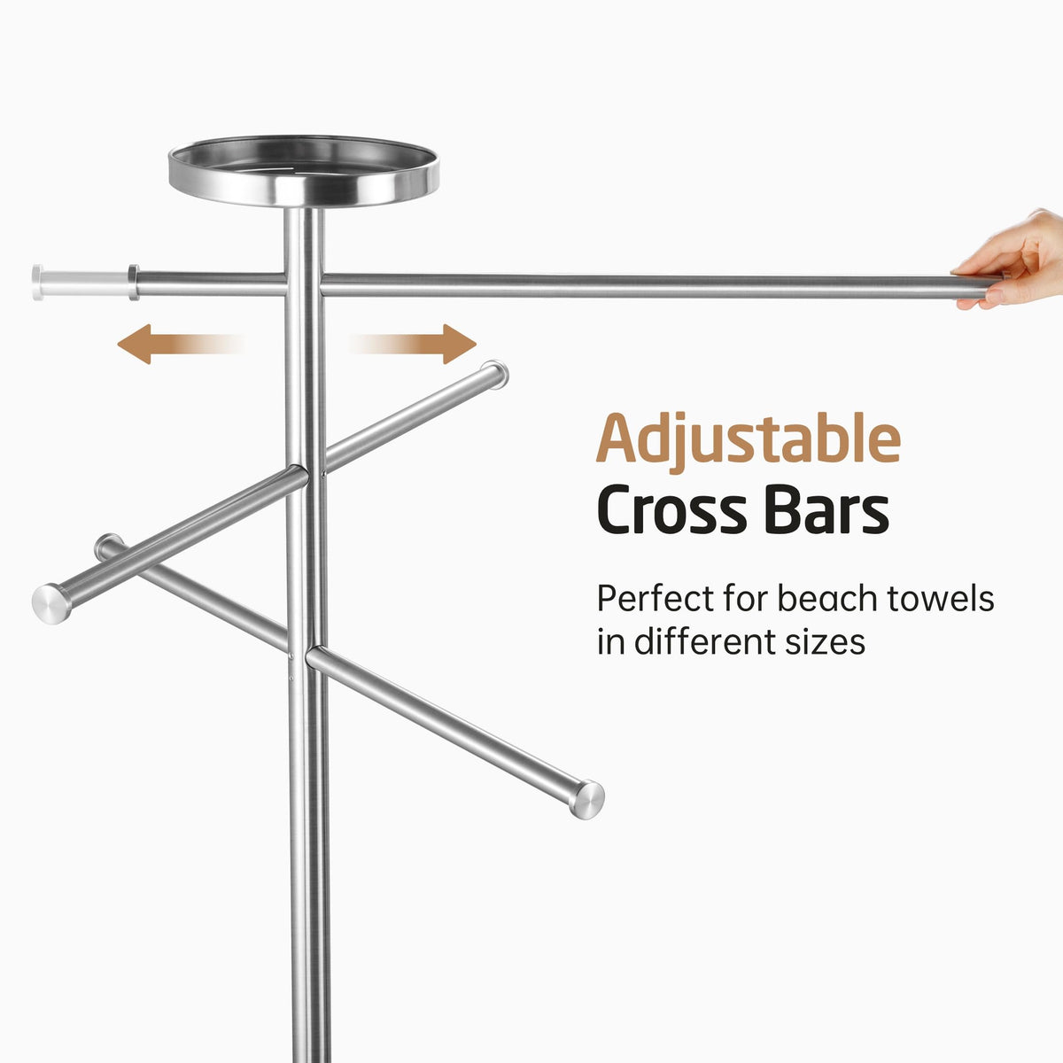 KES 59-inch height provides ample space for large towels.