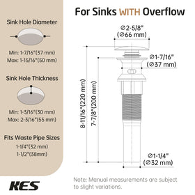 KES anti-clog filter captures hair and debris for easy cleaning.