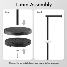 KES BPH283S1-BK easy 1-minute assembly with included tools