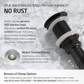 KES includes gasket adapters for direct 1-1/4 to 1-1/2 inch plumbing.