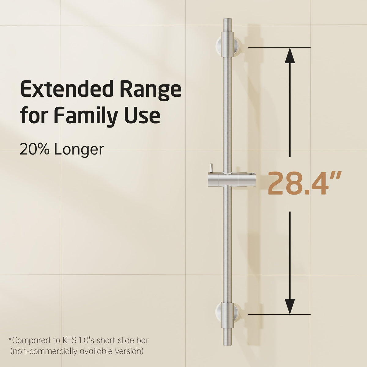 ABS handheld holder on the KES rail is sturdy and easy to adjust
