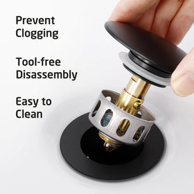 KES overflow-compatible drain fits sinks with overflow holes 1-7/16 to 1-15/16 inches.