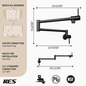 KES drip-free design reduces mess and maintenance.