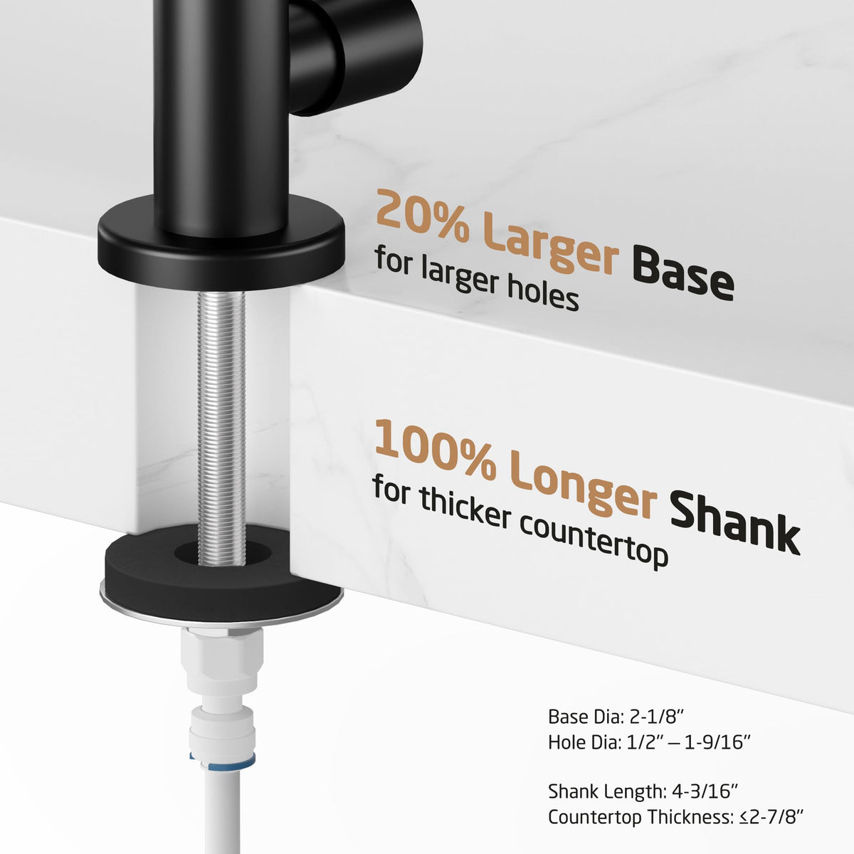 KES RO faucet lead-free cartridge close-up, metal construction emphasized