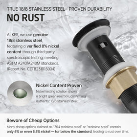 KES rustproof matte black finish resists moisture and daily wear.