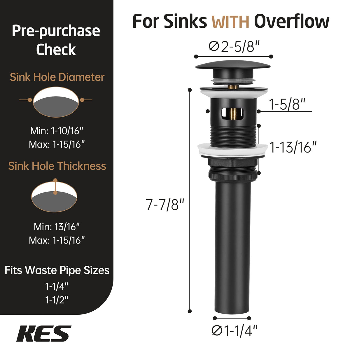 KES S2008A-BK measures 8.5 inches overall length