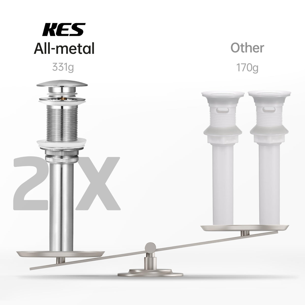 KES S2008D-BN all-metal construction highlights durability and rust resistance