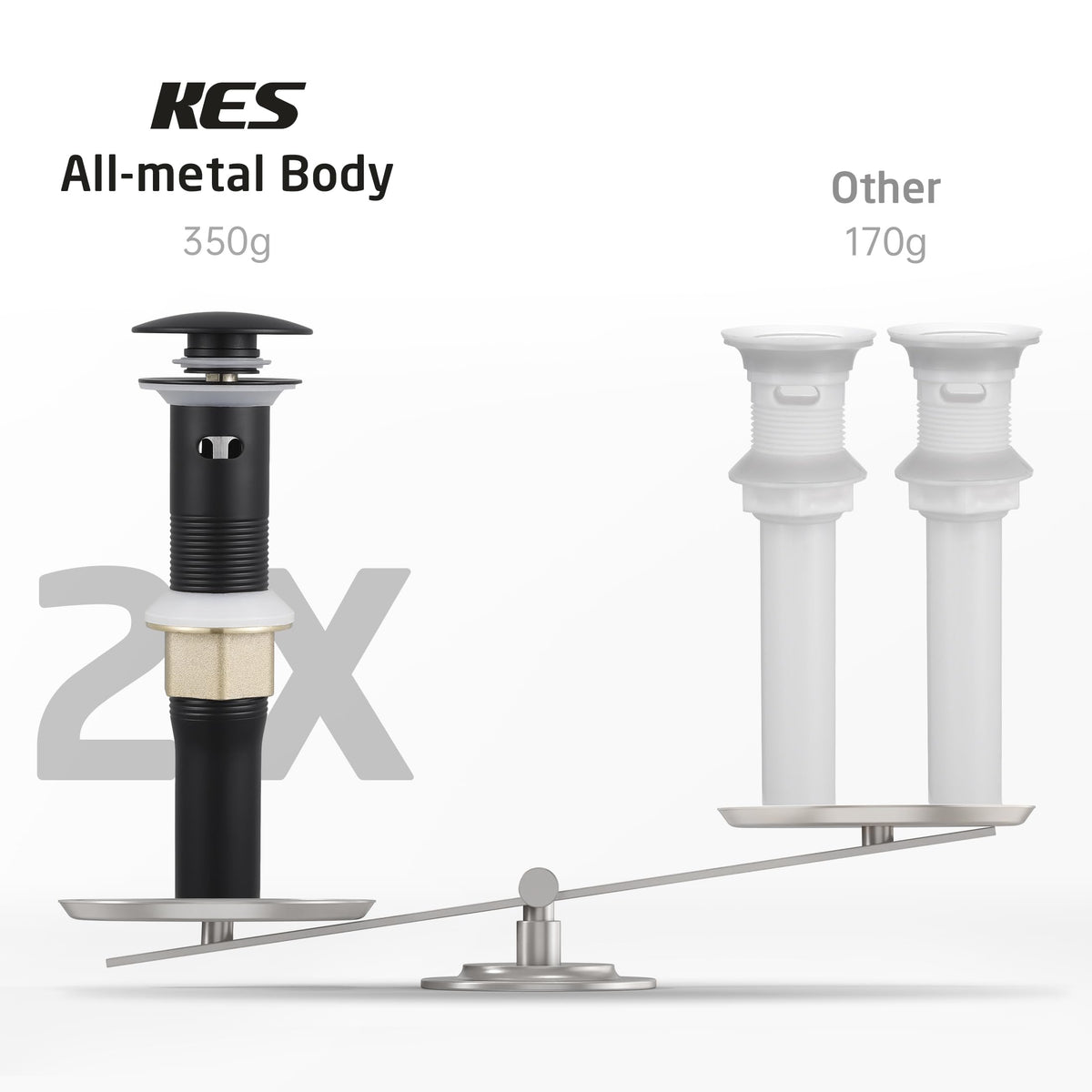 KES stainless steel spring ensures durable performance under daily use.