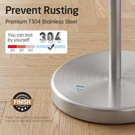 KES toilet paper holder stand anti-slip base prevents movement on wet floors