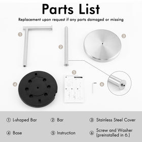 KES toilet paper holder stand durable base protects floors and reduces noise