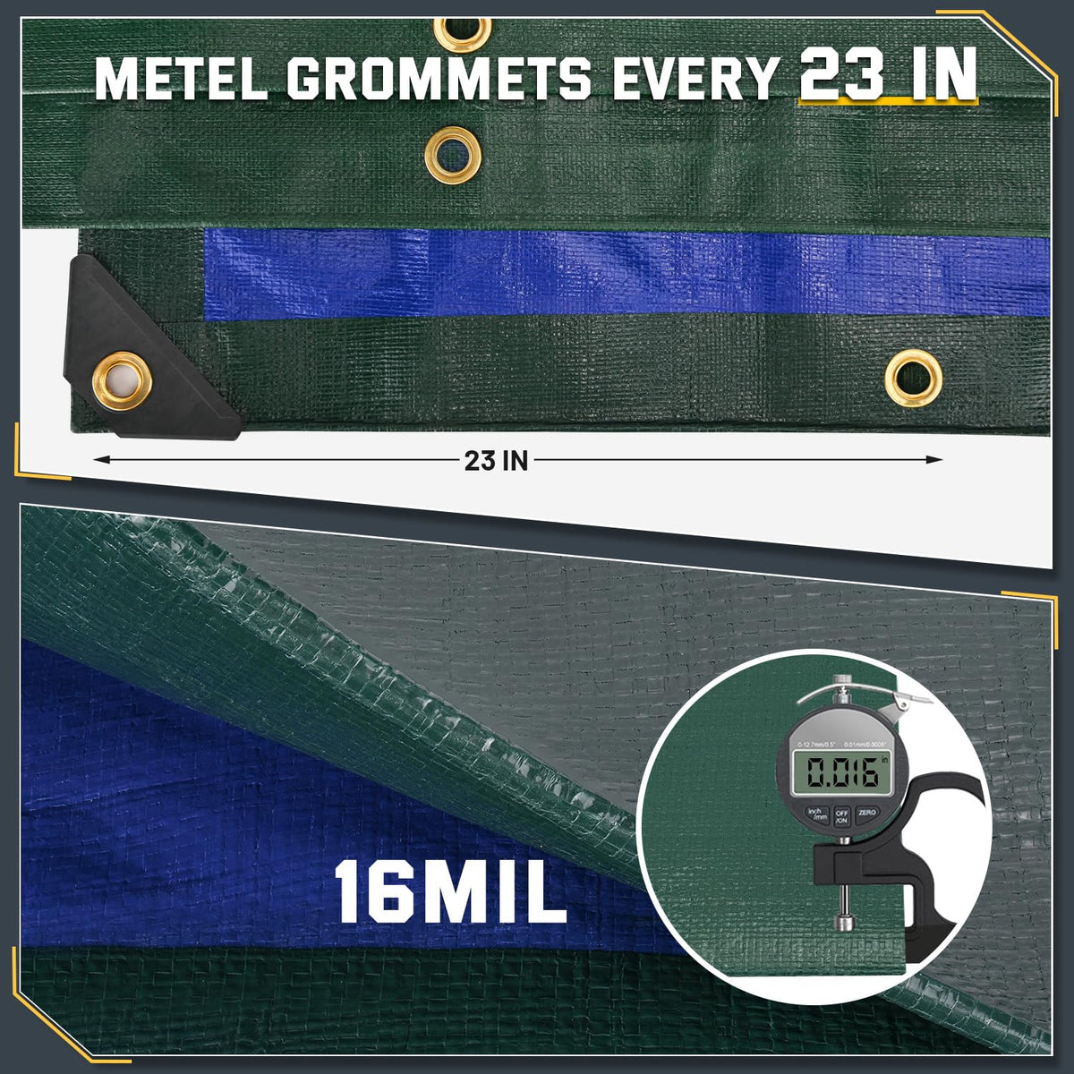 Kesfitt thick 16mil weave provides tear resistance for demanding outdoor conditions.