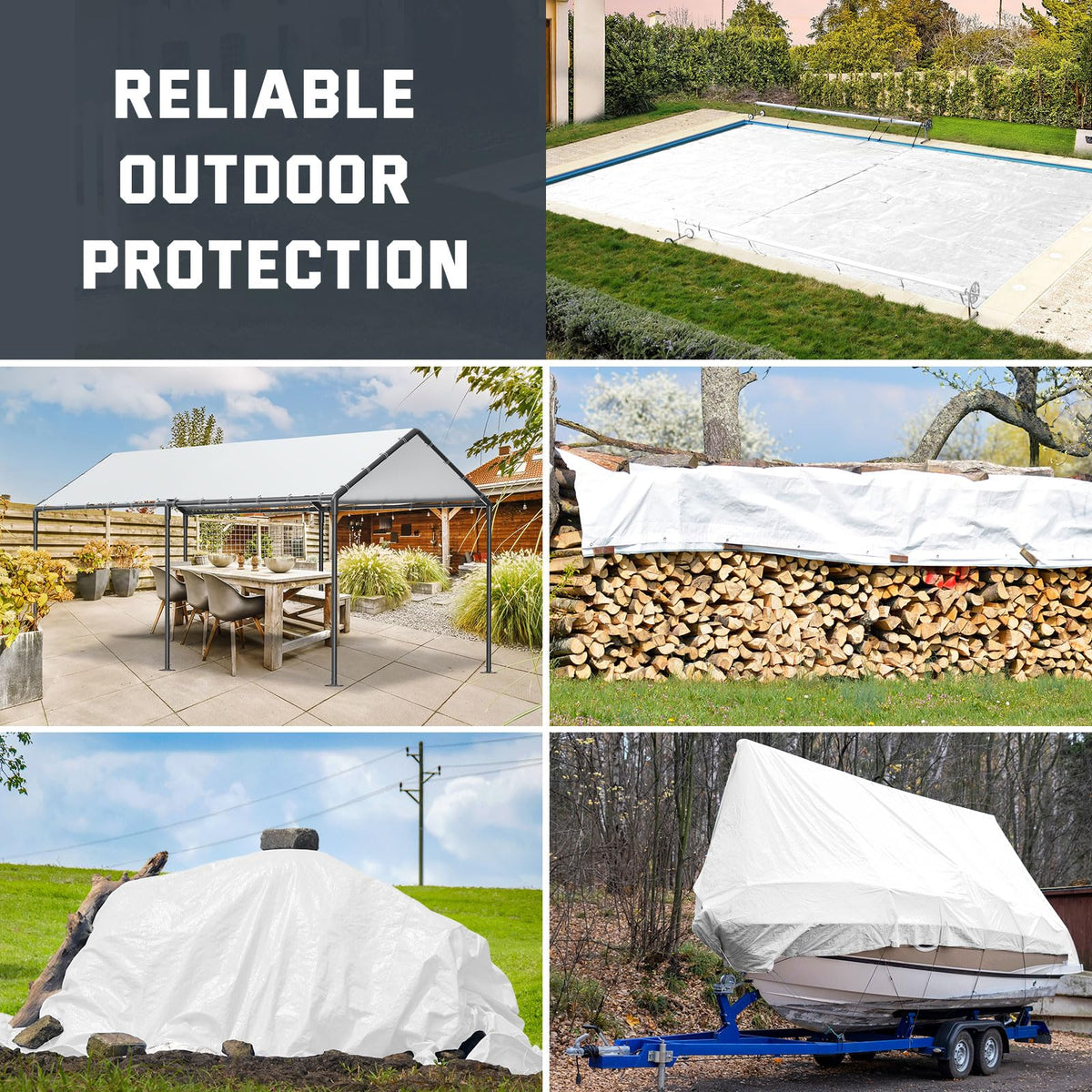 Kesfitt equipment-cover tarp guards tools and materials during rain