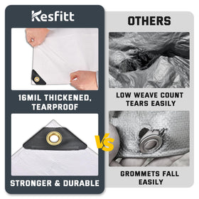 Kesfitt thick dense weave offers tear-resistance under harsh weather.