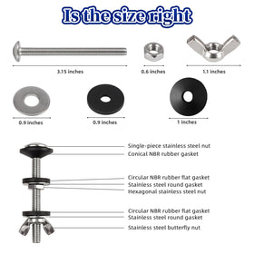KESHEYOUXUAN 5/16x3.15 stainless bolts close-up rustproof durability