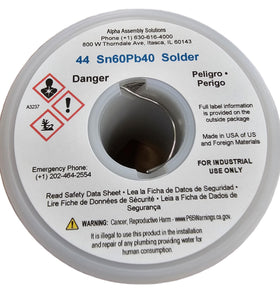 Kester 24-6040-0027 spool packaging emphasizes convenient 1 lb size for DIY projects.