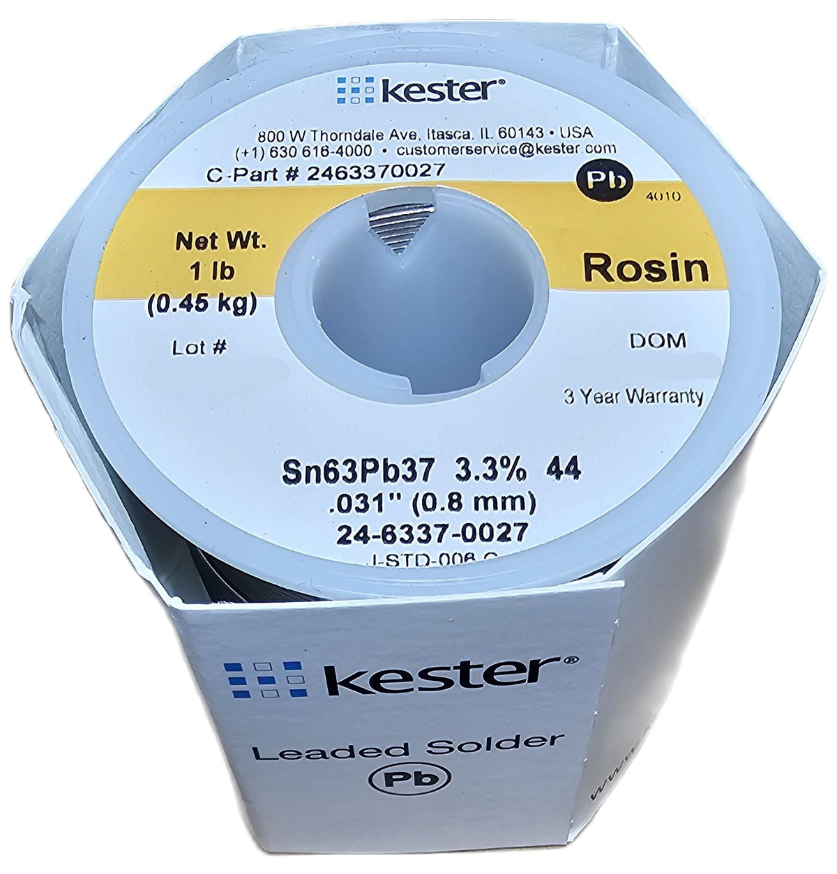 Kester 24-6337-0027 solder spool for reliable electronics joints