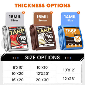 Keten tarp with reinforced grommets spaced every 23 inches for secure anchoring.