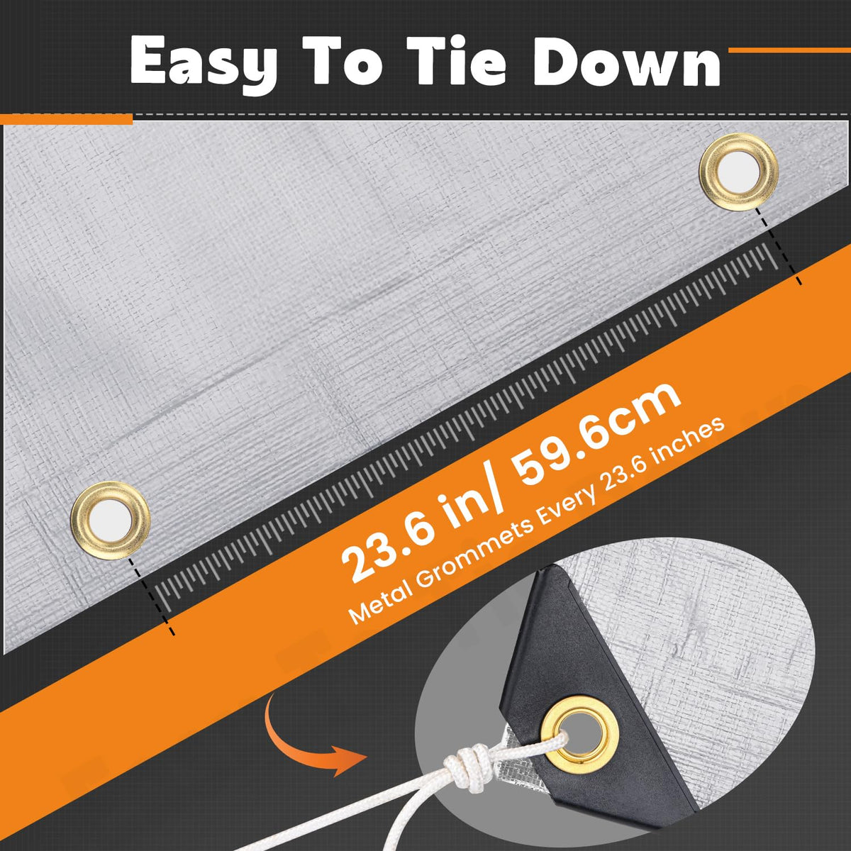 Keten tarp performs well in rain, wind, and snow for outdoor projects.