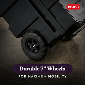 Keter Masterloader seven inch wheels deliver smooth mobility